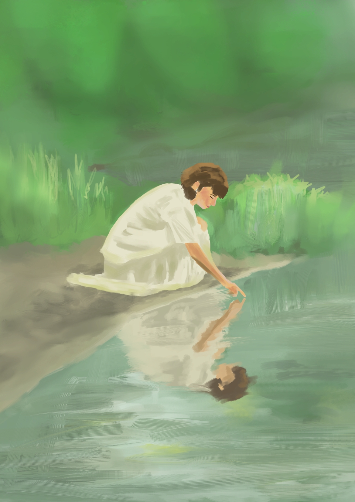 Girl by the water
